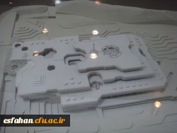 A scale model of the building of National Library of Iran