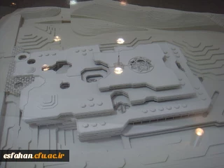 A scale model of the building of National Library of Iran