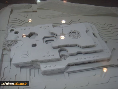 A scale model of the building of National Library of Iran