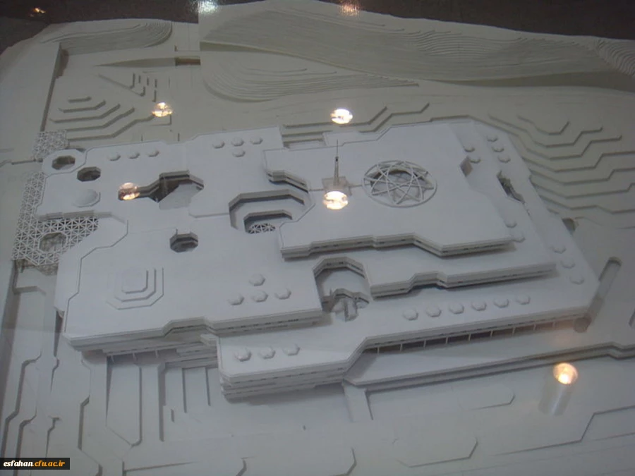 A scale model of the building of National Library of Iran