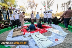 استقبال باشکوه مسئولین و دانشجویان دانشگاه فرهنگیان از شهدای گمنام