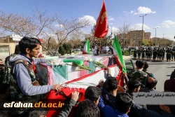 استقبال باشکوه مسئولین و دانشجویان دانشگاه فرهنگیان از شهدای گمنام