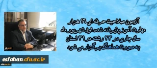 معاون نظارت، ارزیابی و تضمین کیفیت دانشگاه فرهنگیان:

آزمون صلاحیت حرفه ای 16 هزار مهارت آموز پذیرفته شده، اول شهریور ماه سال جاری در 23 رشته در 31 استان به صورت هماهنگ برگزار می شود