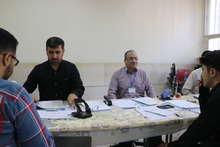 بازدید رییس و معاونان دانشگاه فرهنگیان اصفهان از روند مصاحبه داوطلبان