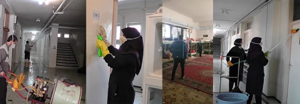 ضدعفونی و گندزدایی پردیس ها و مراکز دانشگاه فرهنگیان استان اصفهان