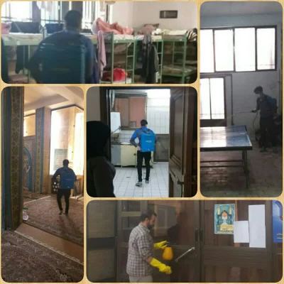 ضدعفونی و گندزدایی پردیس ها و مراکز دانشگاه فرهنگیان استان اصفهان