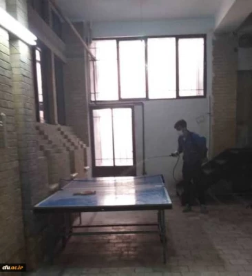 ضدعفونی و گندزدایی پردیس ها و مراکز دانشگاه فرهنگیان استان اصفهان