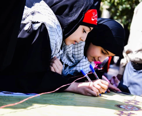 برپایی موکب تربیتی اربعین حسینی بسیج دانشجویی دانشگاه فرهنگیان استان اصفهان در مسیر پیاده روی شهر اصفهان  2