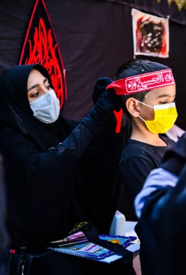 برپایی موکب تربیتی اربعین حسینی بسیج دانشجویی دانشگاه فرهنگیان استان اصفهان در مسیر پیاده روی شهر اصفهان  2