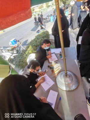 برپایی موکب تربیتی اربعین حسینی بسیج دانشجویی دانشگاه فرهنگیان استان اصفهان در مسیر پیاده روی شهر اصفهان  2