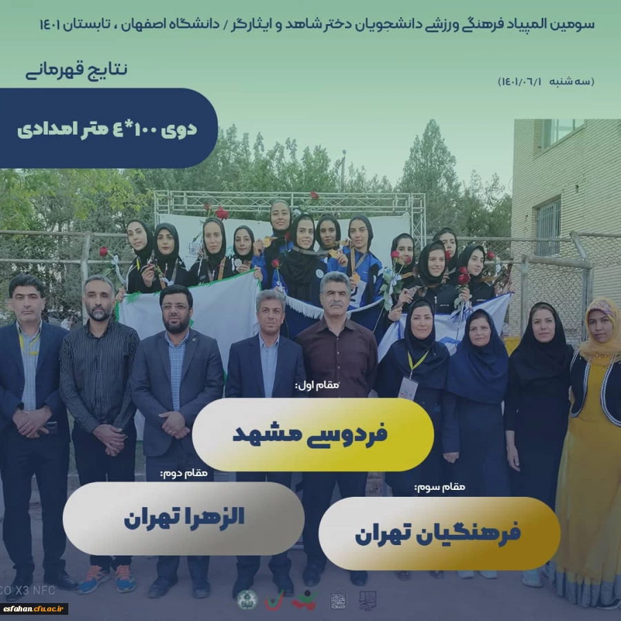 درخشش دانشجومعلمان اصفهانی در پنجمین المپیاد ورزش های همگانی و سومین المپیاد ورزشی دانشجویان شاهد و ایثارگر 4