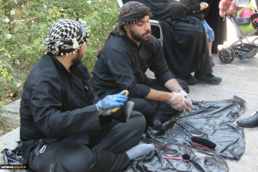 برپایی موکب تربیتی اربعین حسینی بسیج دانشجویی دانشگاه فرهنگیان استان اصفهان در گلستان شهدای شهر اصفهان  2