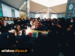 مراسم تشییع شهید گمنام در پردیس فاطمه الزهرا(س) 2