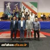 مراسم اهدای مدال مسابقات کشتی بیست و چهارمین دوره المپیاد فرهنگی ورزشی دانشجو معلمان پسر دانشگاه فرهنگیان کل کشور