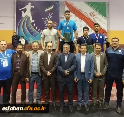 مراسم اهدای مدال پنج وزن دوم مسابقات کشتی بیست و چهارمین دوره المپیاد فرهنگی ورزشی دانشجو معلمان پسر دانشگاه فرهنگیان کل کشور 2