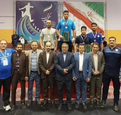 مراسم اهدای مدال پنج وزن دوم مسابقات کشتی بیست و چهارمین دوره المپیاد فرهنگی ورزشی دانشجو معلمان پسر دانشگاه فرهنگیان کل کشور 2