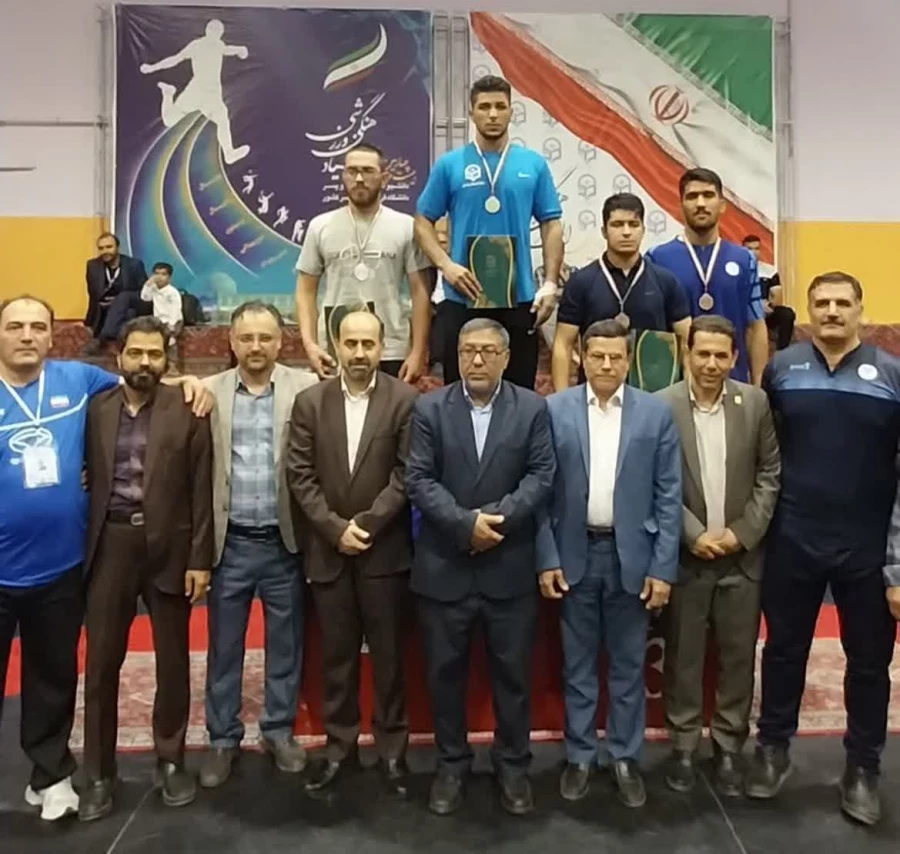 مراسم اهدای مدال پنج وزن دوم مسابقات کشتی بیست و چهارمین دوره المپیاد فرهنگی ورزشی دانشجو معلمان پسر دانشگاه فرهنگیان کل کشور 2