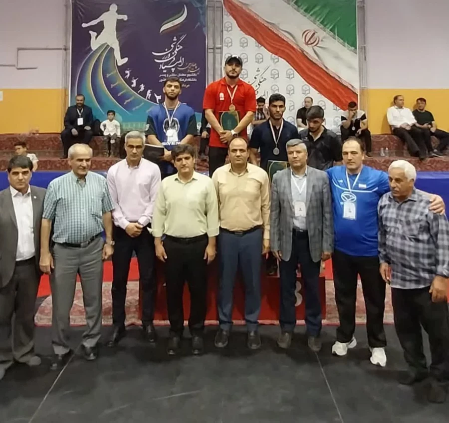 مراسم اهدای مدال پنج وزن دوم مسابقات کشتی بیست و چهارمین دوره المپیاد فرهنگی ورزشی دانشجو معلمان پسر دانشگاه فرهنگیان کل کشور 3