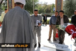 مراسم غبار روبی و عطر افشانی مزار مطهر شهدای گمنام پردیس شهید باهنر به مناسبت هفته دفاع مقدس و آغاز سال تحصیلی 14