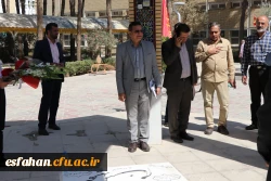 مراسم غبار روبی و عطر افشانی مزار مطهر شهدای گمنام پردیس شهید باهنر به مناسبت هفته دفاع مقدس و آغاز سال تحصیلی 15