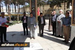 مراسم غبار روبی و عطر افشانی مزار مطهر شهدای گمنام پردیس شهید باهنر به مناسبت هفته دفاع مقدس و آغاز سال تحصیلی 16