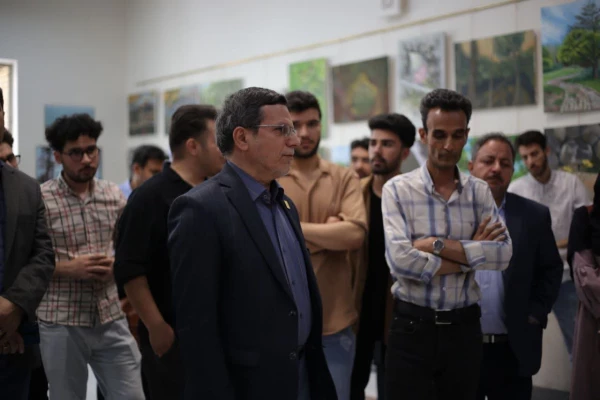 در حاشیه افتتاح  نمایشگاه هنر و زیبایی شناسی 11