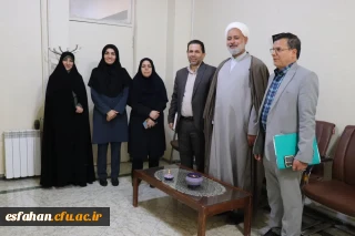 بازدید علی اکبر کجباف، حجه الاسلام علی اصغر حمزه و جمعی از مسئولین استانی و پردیس از دفتر خواهران نهاد مقام معظم رهبری پردیس فاطمه زهرا (س)