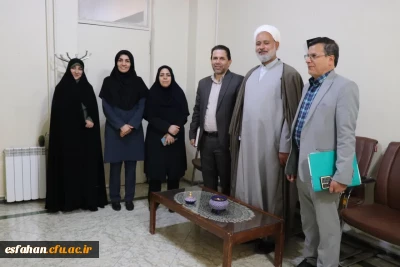 بازدید علی اکبر کجباف، حجه الاسلام علی اصغر حمزه و جمعی از مسئولین استانی و پردیس از دفتر خواهران نهاد مقام معظم رهبری پردیس فاطمه زهرا (س)