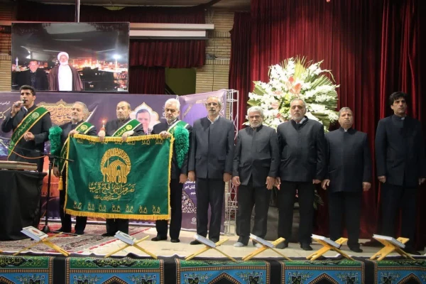 حضور پرچم متبرک حرم شاه خراسان در مراسم ترحیم خادم ضامن آهو 2