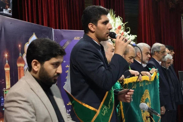 حضور پرچم متبرک حرم شاه خراسان در مراسم ترحیم خادم ضامن آهو 3