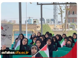 دانشجویان و کارکنان مرکز شهید رجایی گرد هم آمدند تا بار دیگر بغض و کینه خود را نسبت به رژیم منحوس اسرائیل ابراز کند 2