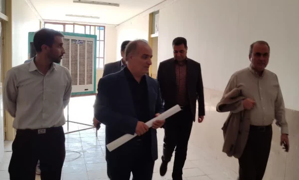 بازدید میدانی مدیر کل آموزش و پرورش استان، سرپرست دانشگاه فرهنگیان استان به اتفاق مدیر کل نوسازی  و هیئت همراه از خوابگاه شهید حججی 10
