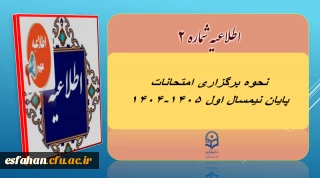 بر اساس آخرین تصمیمات 

نحوه برگزاری غیر حضوری امتحانات پایان نیمسال اول ۱۴٠۵-۱۴٠۴ دانشگاه فرهنگیان 
