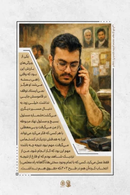 ما مامور به انجام تکلیف و وظیفه ایم؛
 نه مامور به نتیجه...
امام خمینی(ره).  3
