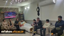 دیدار رئیس دانشگاه فرهنگیان آران و بیدگل و جمعی از مدیران و آموزگاران شهرستان با جانباز دفاع مقدس سوم 2